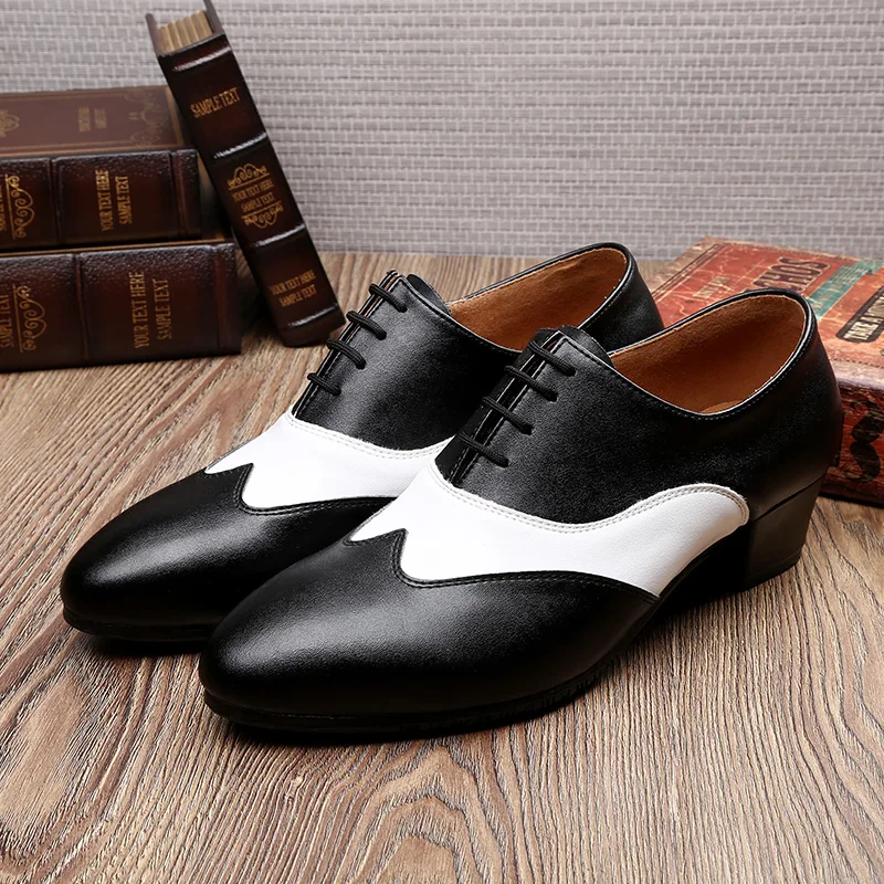 Top Trends: Leather Men Modern Dancing Shoes GYM Ventilate Ballroom Latin Dance Shoes Sports Adult Formal Dress Square Banquet Male Sneakers Shoppable Styles