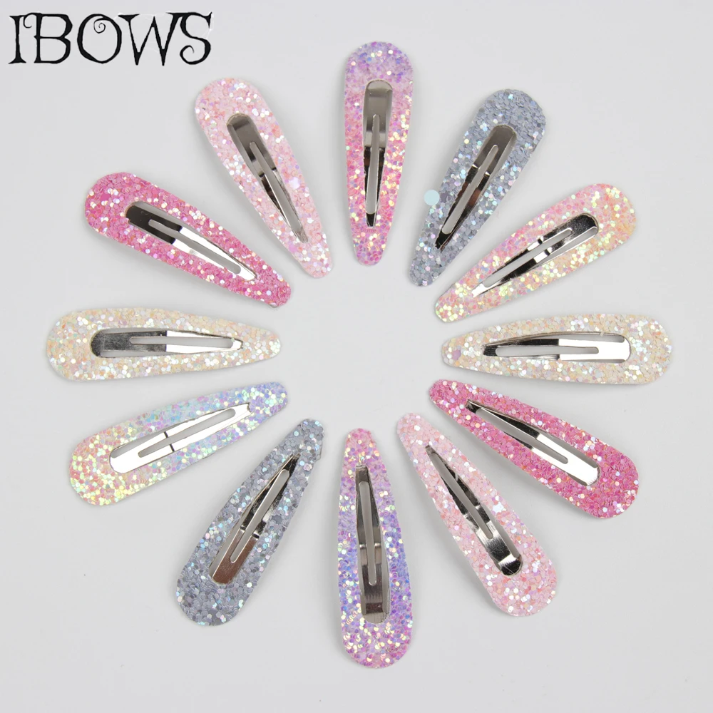 Top Trends: 6 / 10 / 12pcs / Set Glitter Hair Clips Set For Girls Candy Color Snap Silver Barrettes Mini Cute Hairpins Kids Hair Accessories Shoppable Styles