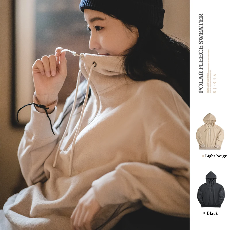 Top Trends: Maden Women's Vintage Fleece Hoodies Autumn Winter Korean Fashion Hoodie Casual Street Sweatshirts Y2k Pullover Outwear Tops Shoppable Styles - Image 3