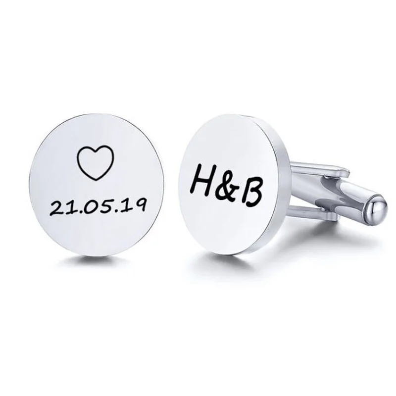 Top Trends: Personalized Stainless Steel Shirt Cuff Button Custom Wedding Gifts Mens Cufflinks Shoppable Styles