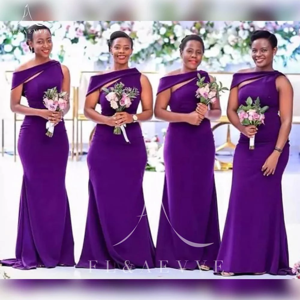 Top Trends: Grape Satin Bridesmaid Dresses Wedding Party Gowns For Bridesmaids Mermaid Wedding Ceremony Dress Elegant Gown For Weddings Robe Shoppable Styles