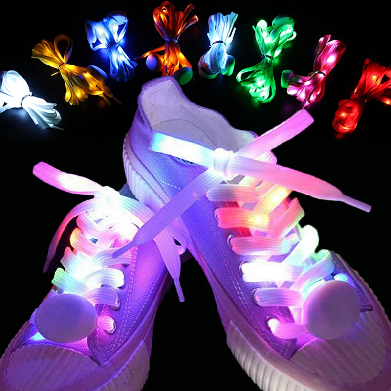 Top Trends: 1 Pair Luminous Shoelaces Sneakers Men Women Sports Laces LED Glow In The Dark Night Shoestrings Reflective Shoe Laces Party Shoppable Styles