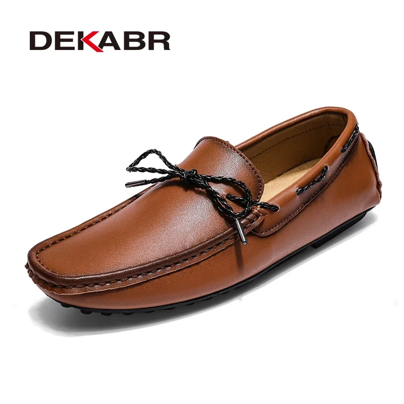 Top Trends: DEKABR Loafers Shoes Men Spring Clasicc Vintage Comfy Flat Moccasin Fashion Men Slip-on Boat Shoes For Men Casual Shoes Shoppable Styles