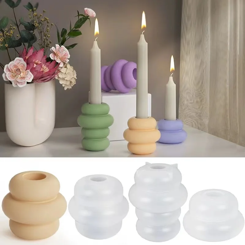 Top Trends: Epoxy Resin Candle Holder Silicone Mold DIY Cement Gypsum Candle Holder Mold Home Decoration Ornaments Shoppable Styles