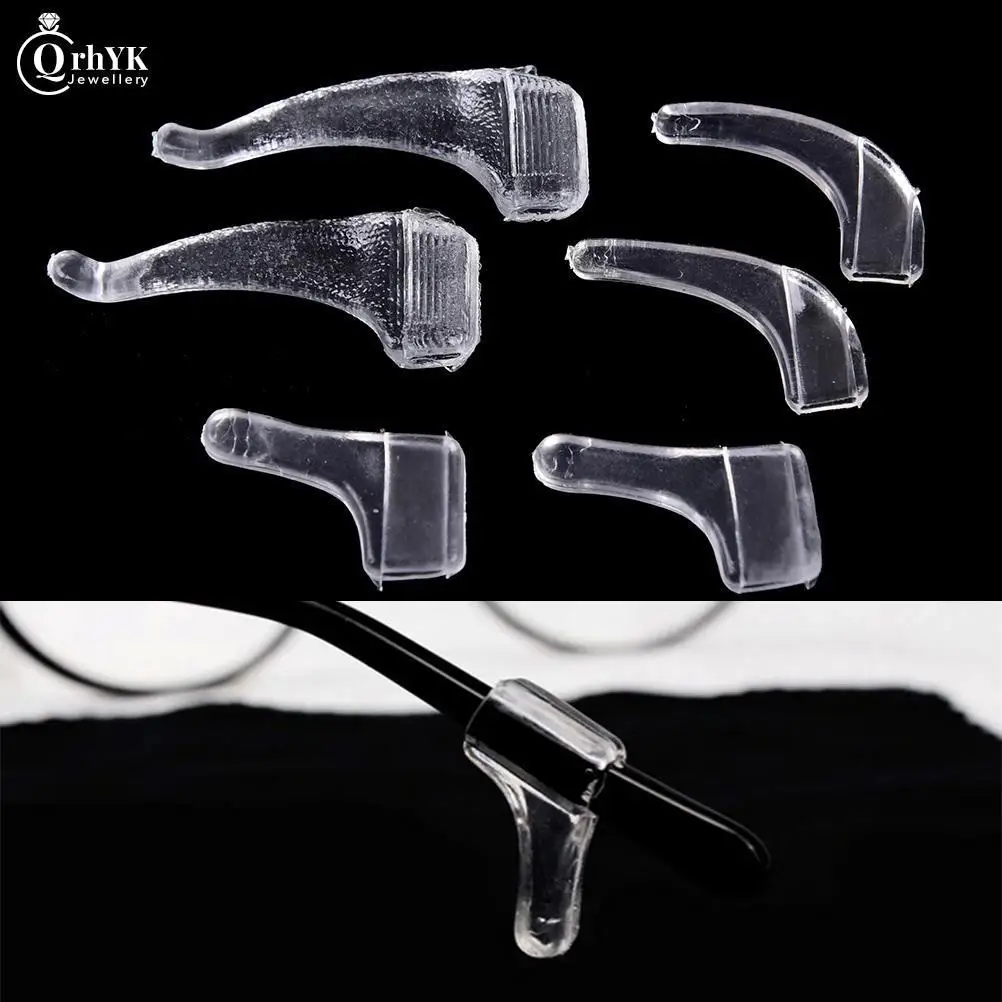 Top Trends: 10pairs / set Ear Grip Hooks Anti-slip Holder Silicone Glasses Ear Hooks Tip Eyeglasses Grip For Eyeglasses Eyewear Accessories Shoppable Styles