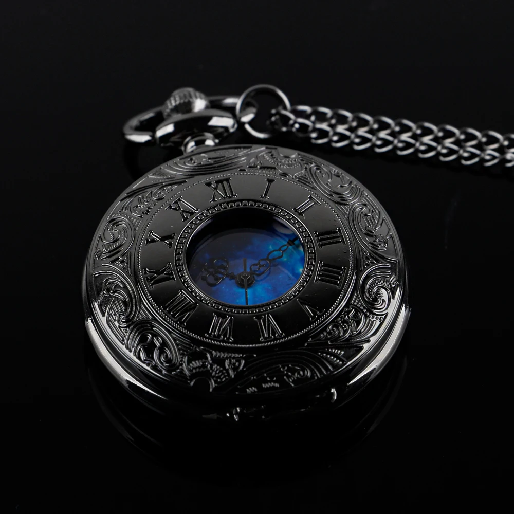 Top Trends: Cosmic Milky Way Star Moon Charm Quartz Pocket Watch Vintage Steampunk Gentlemen And Women Necklace Pendant Clock Gift Shoppable Styles