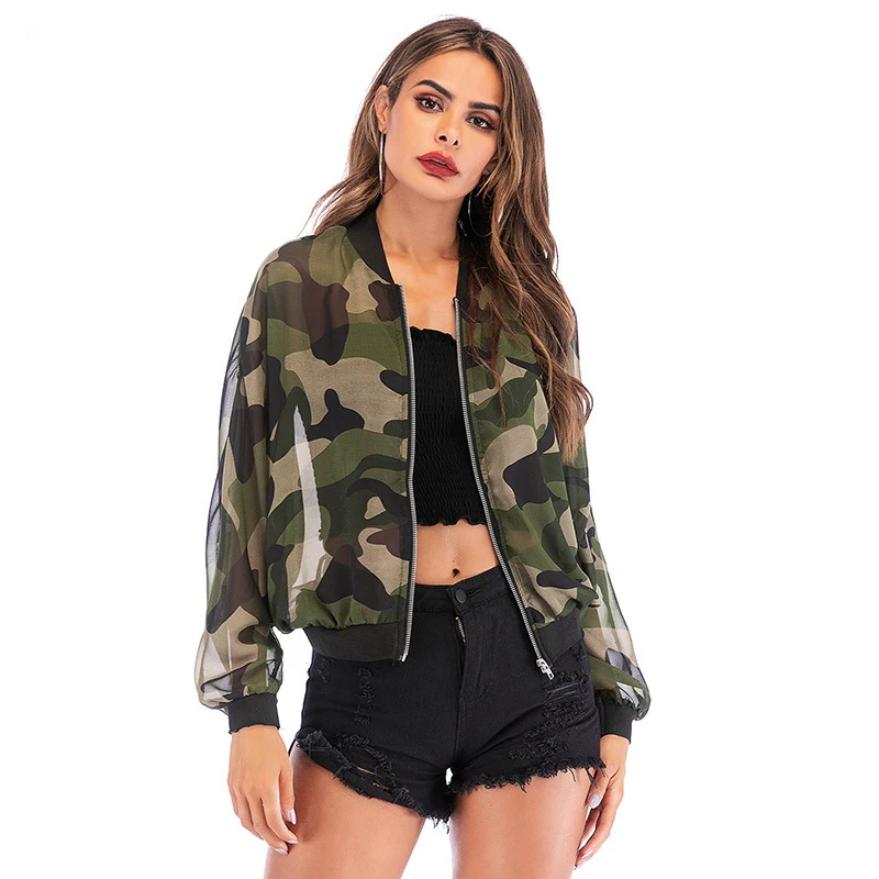 Top Trends: New Autumn Women's Fashion Casual Thin Jacket Baseball Uniform Holiday Sexy Slimming Camouflage Joker Sunscreen Coat Ladies Shoppable Styles