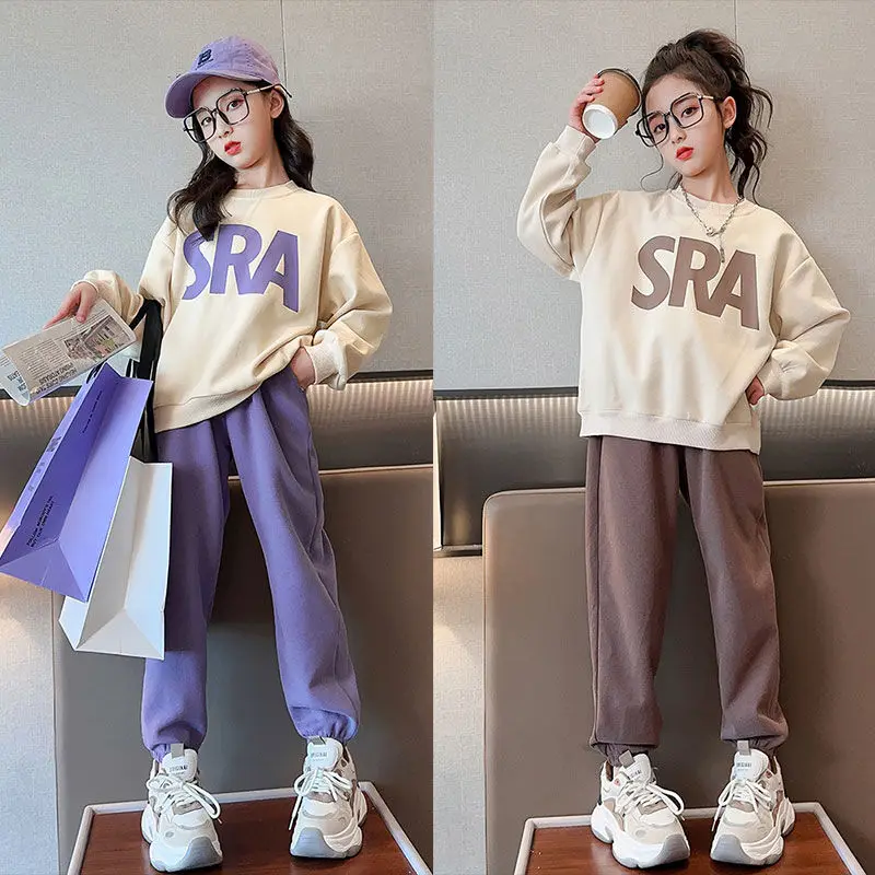 Top Trends: Girls 2023 New Spring Suits Youth Teenage Girls Korean Style Loose Fashionable Trend Two Piece Sets 10 12 14 Years Girls Clothes Shoppable Styles