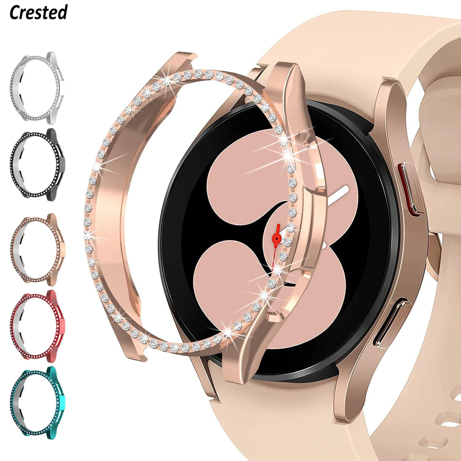 Top Trends: Cover For Samsung Galaxy Watch 4 Case 40mm 44mm Accessories Bling Diamond PC Bumper Galaxy Watch 4 Classic 46mm 42mm Protector Shoppable Styles