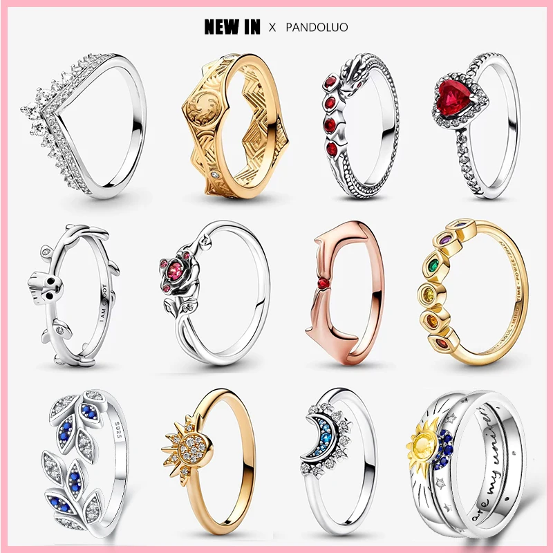 Top Trends: 2024 Hot Sale New In Celestial Sun &amp; Moon Ring Set 925 Silver Women Couple Jewelry Engagement Birthday Gift Various Combinations Shoppable Styles