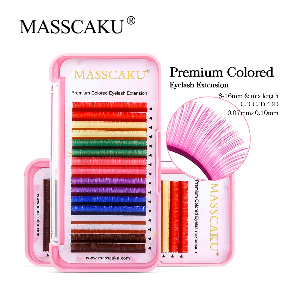 Top Trends: High Quality Masscaku Synthetic Mink Colorful Lashes Professional Natural Individual Classic For Eyelash Extensions Makeup Tool Shoppable Styles