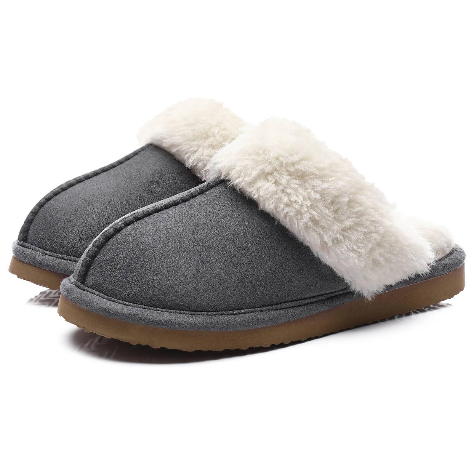 Top Trends: Pallene Winter Fur Slippers Women Men New Fashion Indoor Warm Cozy Fuzzy Flats Slides Warm Home Short Plush Slippers Suede Mules Shoppable Styles