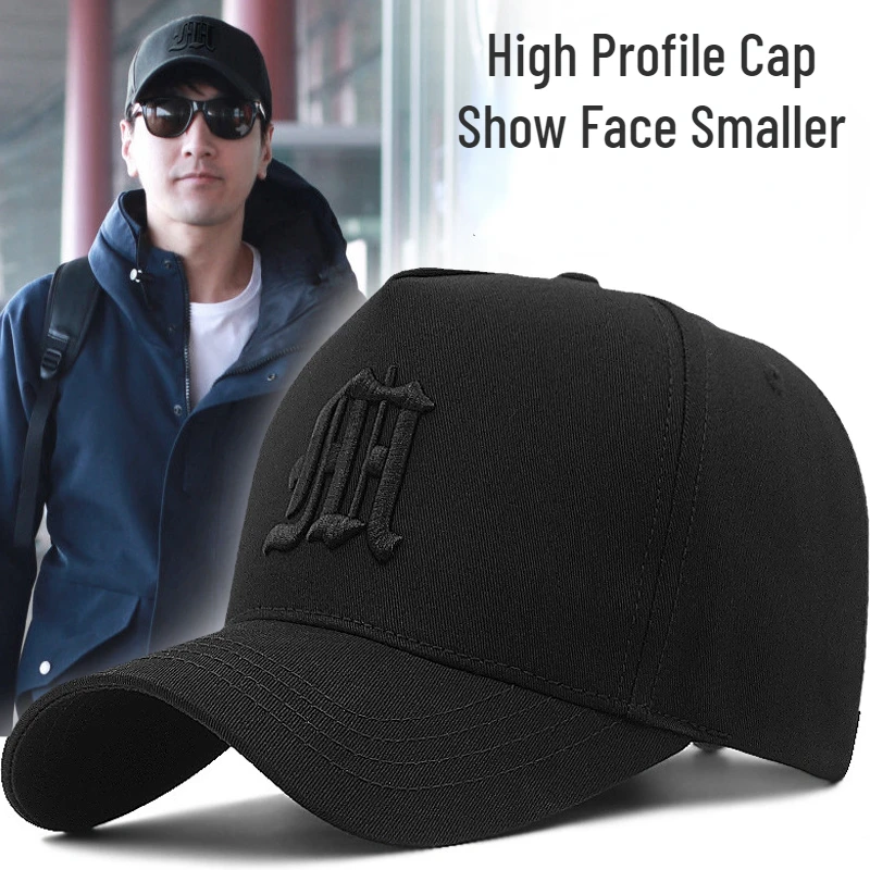 Top Trends: RQL Big Head Baseball Cap For Men High Profile Sports Golf Hat For Women Female Trucker Hat Fashion Design Brand Embroidery Shoppable Styles