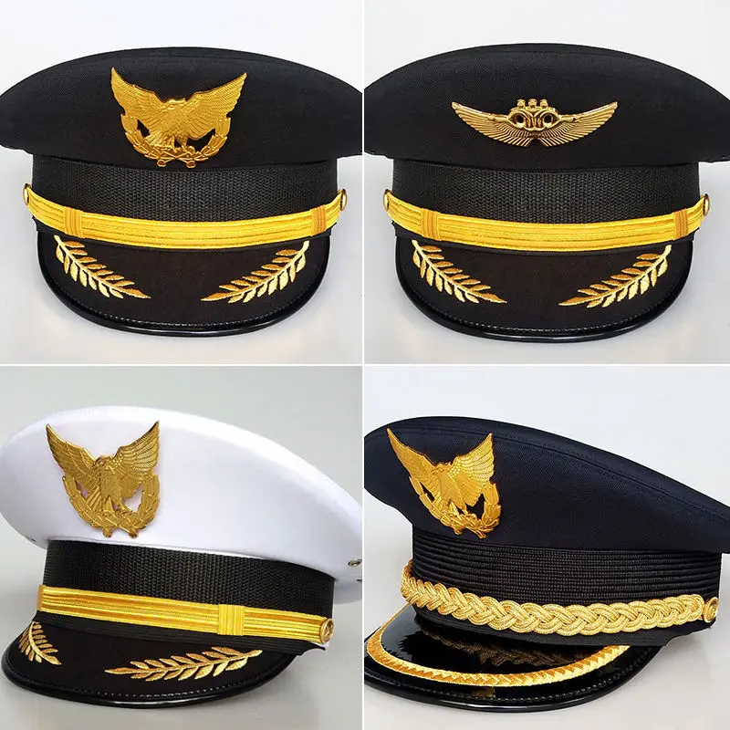 Top Trends: Designer Brand Captain's Hat Big Cornice Hat Aviation Cap Pilot's Big Gorras Para Hombres Casquette Homme Hot Sell Free Mail Shoppable Styles - Image 6