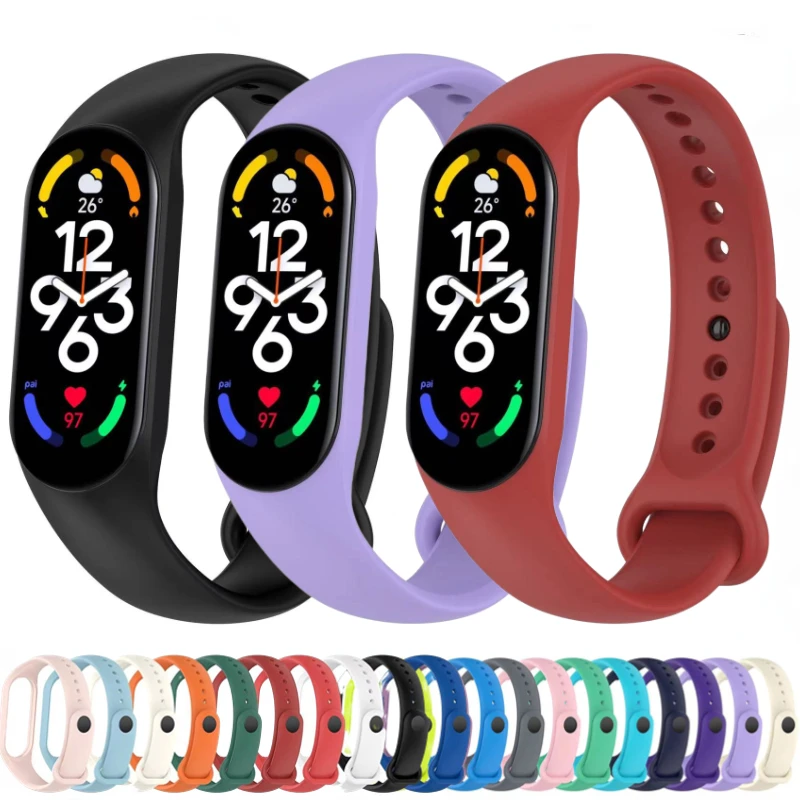 Top Trends: Silicone Strap For Xiaomi Mi Band 7 6 5 4 3 Bracelet Wristband Accessory Miband 7 6 5 Belt For Mi Band 4 5 6 7 Watchband Correa Shoppable Styles