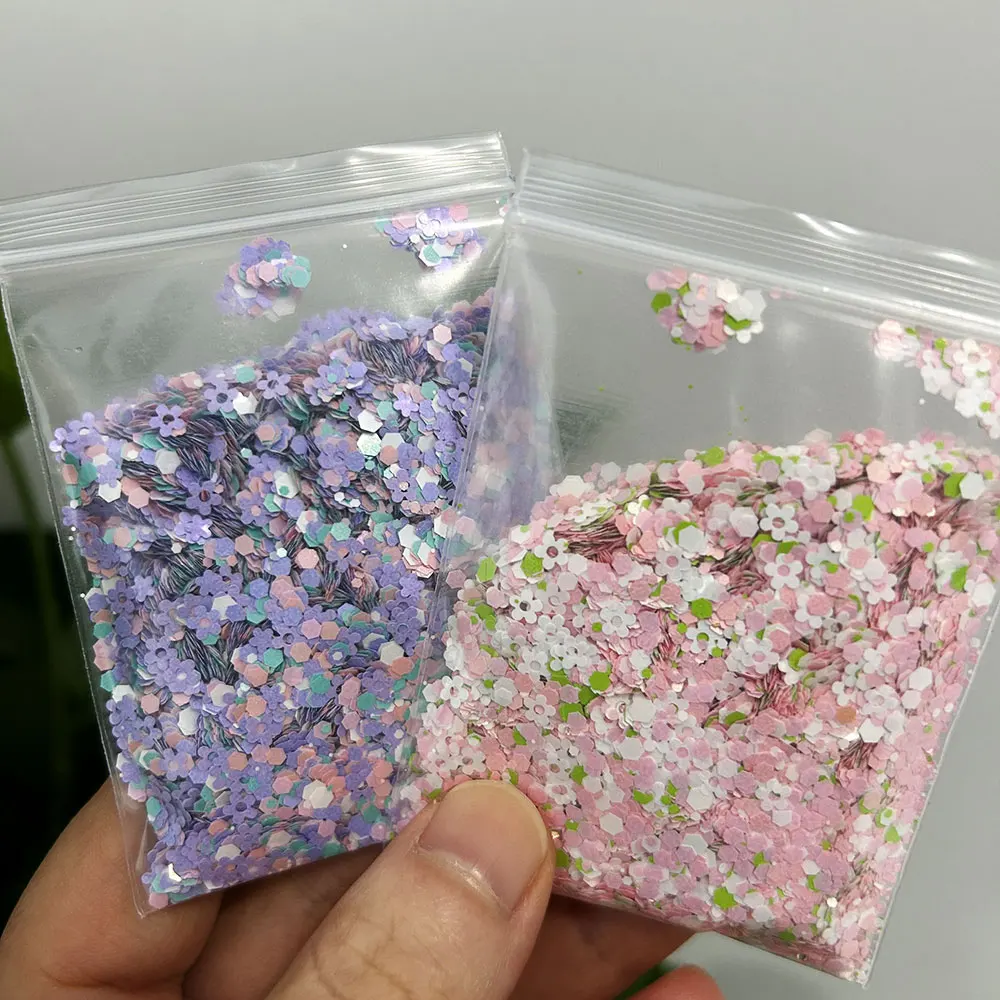 Top Trends: 10g / 30g / bag Petal Mixed Hexagon Nail Flakes Macaron Color Loose Resin Sequins Nail Gel Polish Supply Manicure Epoxy Glitters Shoppable Styles