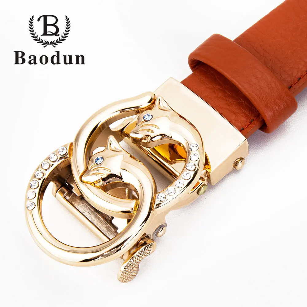 Top Trends: BAODUN Genuine Cowskin Leather Fashion Buckle New Luxury Designer Brand Belts Women For Jeans Dresses Luxuri Belt Shoppable Styles