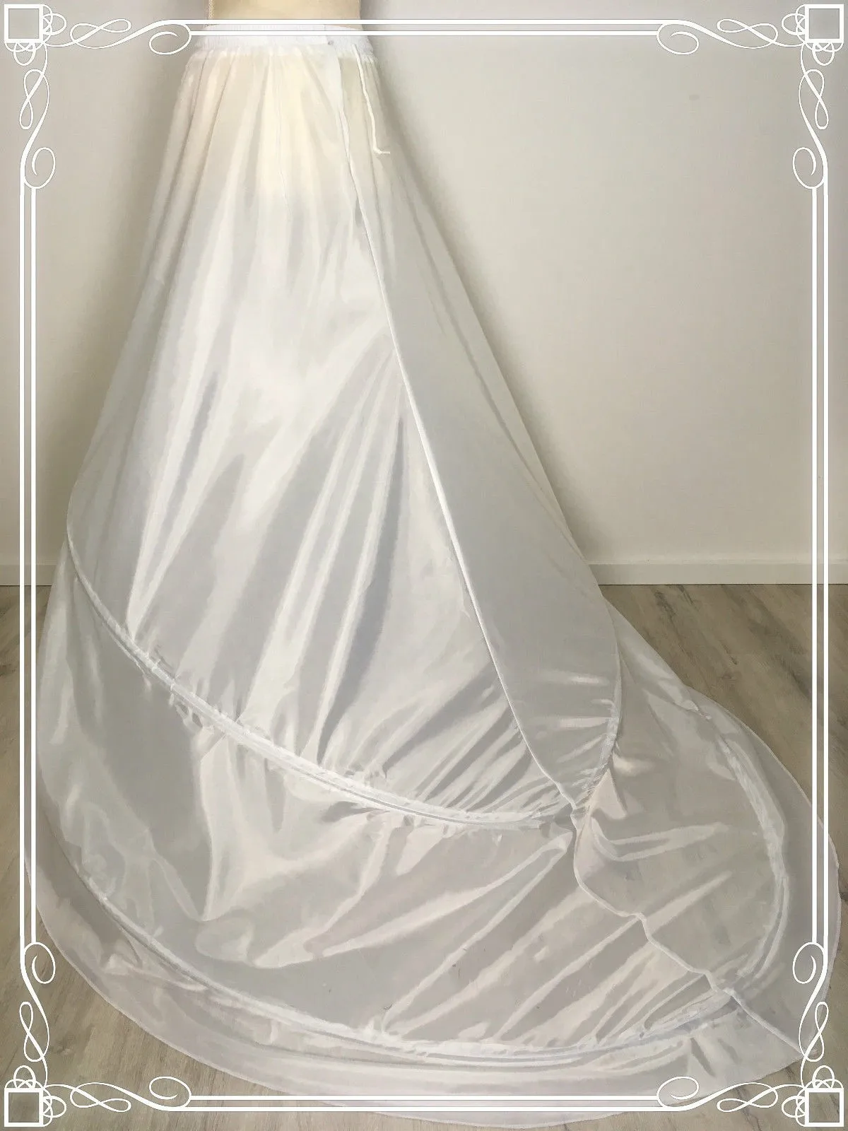 Top Trends: 2 Rings Train Hoop Skirt Obliquely White Underskirt Petticoat Crinoline Wedding Dress Shoppable Styles