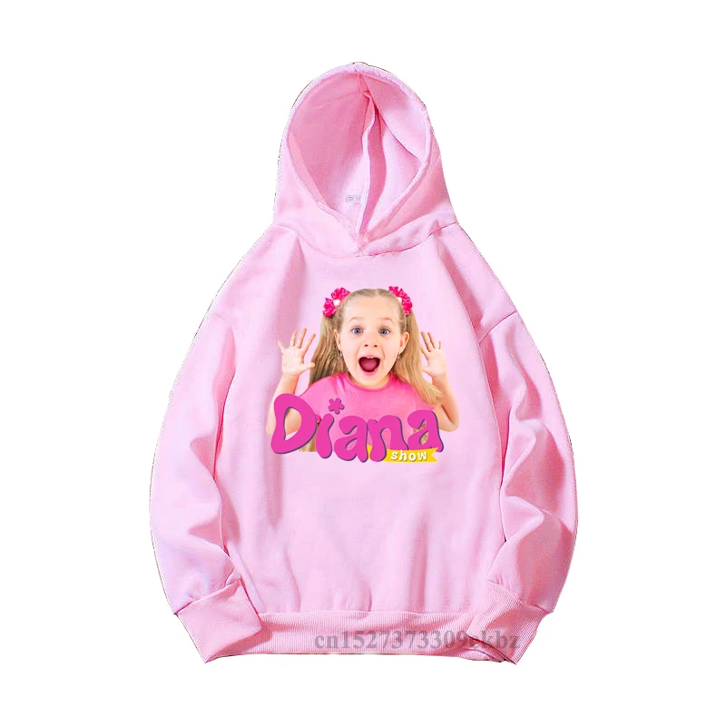 Top Trends: Kids New Hoodie Girls Pink Sweatshirt Funny Children Diana And Roma Show Print Autumn And Winter Fashion Girls Clothes Tops Shoppable Styles