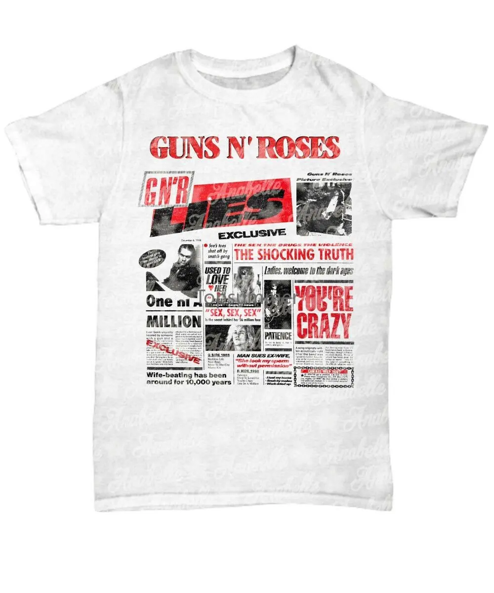 Top Trends: Gnr Guns N Roses T Shirt Lies Concert Tour T-Shirt Distressed Vintage Style - Un Shoppable Styles