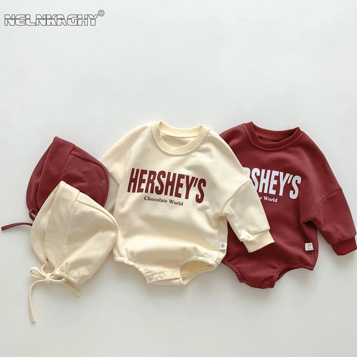 Top Trends: Infant Baby Boys Girls Full Sleeve Letter Print Outfits Kids Cotton Jumpsuits Newborn Casual Clothing Bodysuits Gift Hat Shoppable Styles