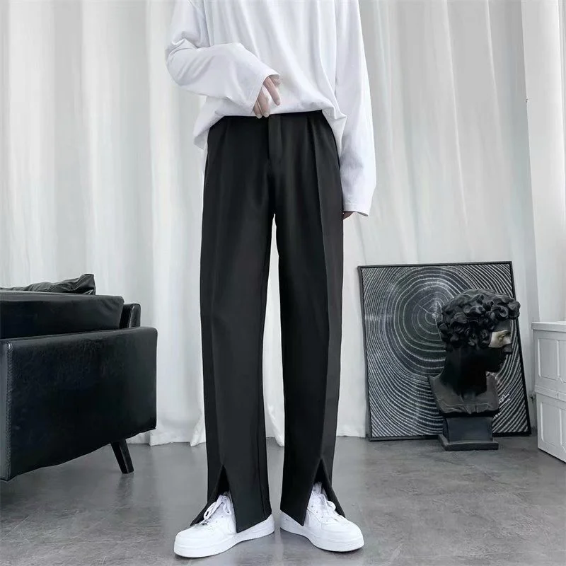 Top Trends: Spring / Summer Black Suit Pants Men Fashion Society Mens Dress Pants Korean Loose Straight Pants Mens Office Formal Trousers Shoppable Styles - Image 3