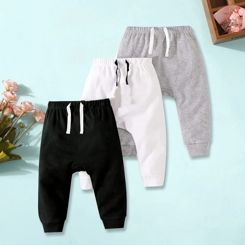 Top Trends: Boys Girls Baby Pants Kids Casual Harem PP Trousers Knitted Cotton Unisex Toddler Leggings Newborn Infant Clothing Shoppable Styles