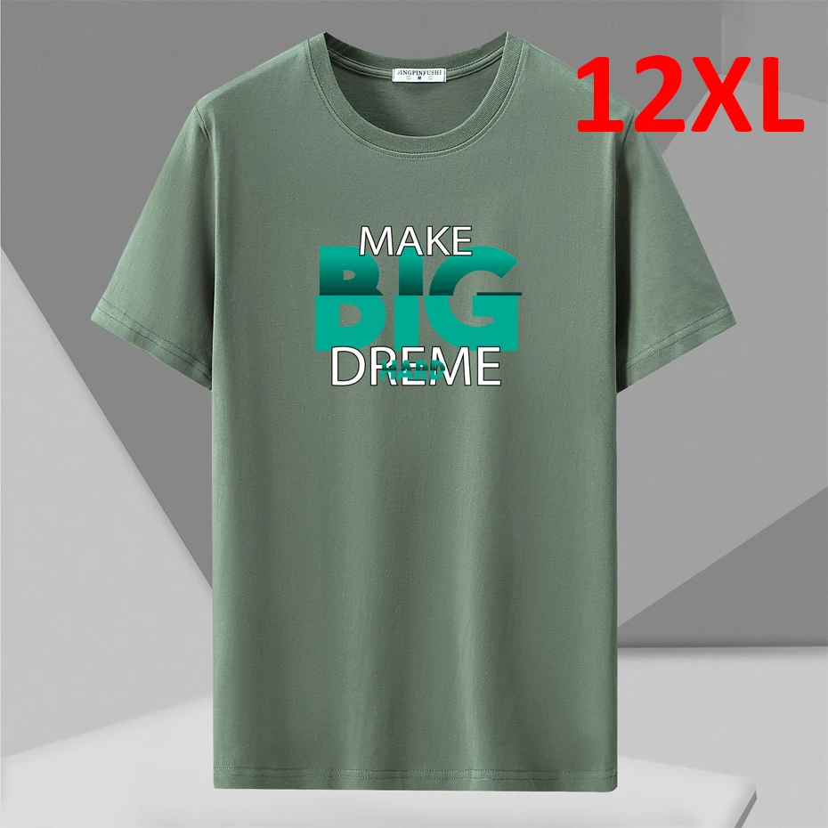 Top Trends: Summer T-shirts Men Plus Size 10XL 12XL Tshirt Casual Short Sleeve Tops Tees Male Cotton T Shirt Big Size 12XL Shoppable Styles