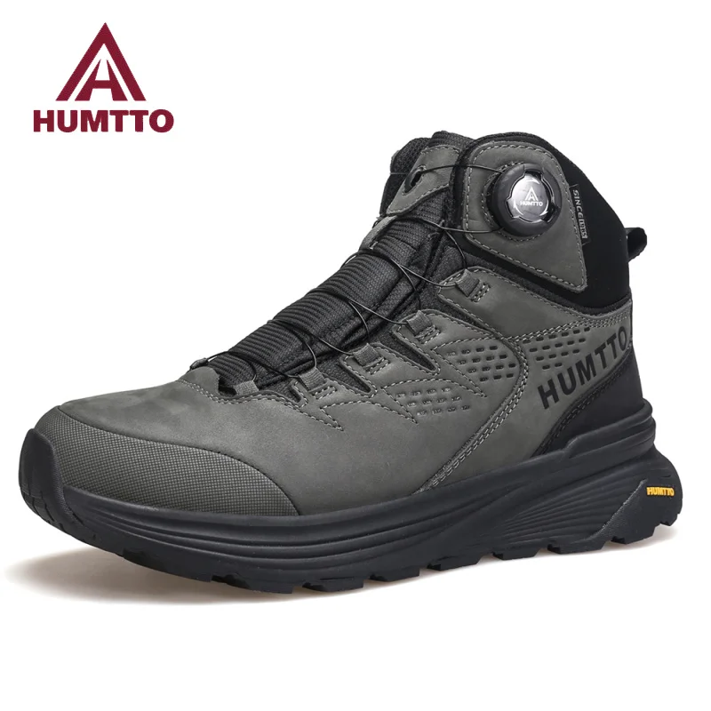 Top Trends: HUMTTO Waterproof Hiking Boots Leather Outdoor Shoes For Men Luxury Designer Climbing Trekking Sneakers Safety Mens Ankle Boots Shoppable Styles