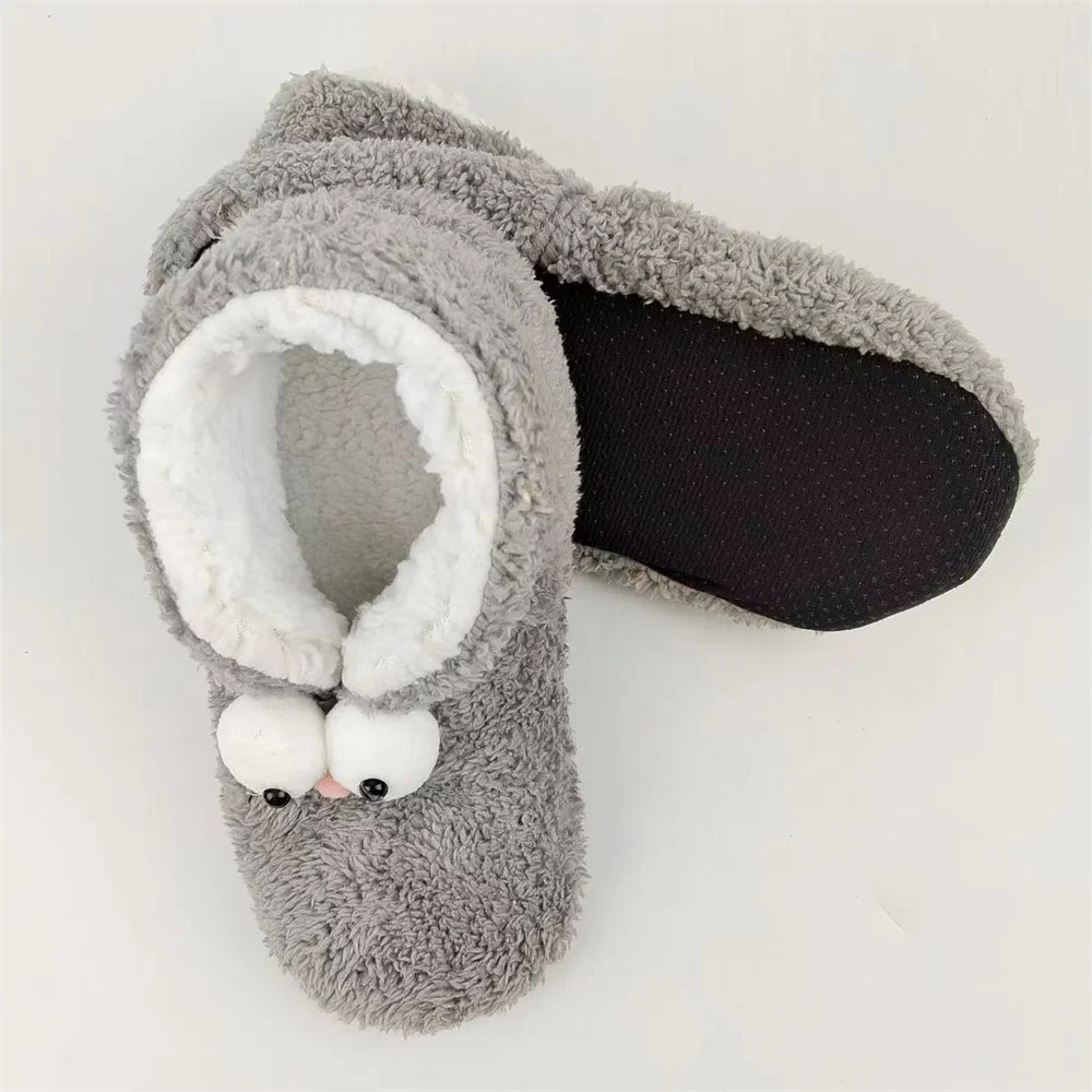 Top Trends: Warm Winter Woman Slipper Fuzzy Slipper Cartoon Eyes House Kawaii Contton Plush Non Slip Indoor Fluffy Funny Cute Shoe Slide Shoppable Styles