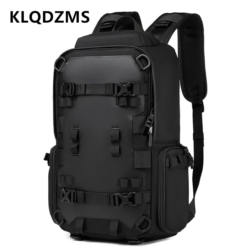 Top Trends: KLQDZMS New Backpack Multifunctional Laptop Bag Oxford Cloth Travel Sports Bag Men&#039;s Waterproof Shockproof Shoulders Backpacks Shoppable Styles