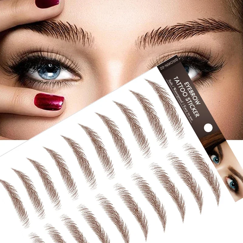 Top Trends: 6D Eyebrows Sticker Water Transfer Hair-like Eye Brow Tattoo Stickers Long Lasting False Eyebrow Enhancers Eye Brow Cosmetics Shoppable Styles