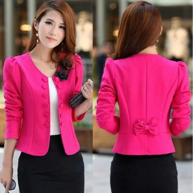 Top Trends: 2023New Short Coats For Women Blazer Woman Chic And Elegant Jacket Female Coat Korean Clothes Luxury Traf Zevity Shoppable Styles