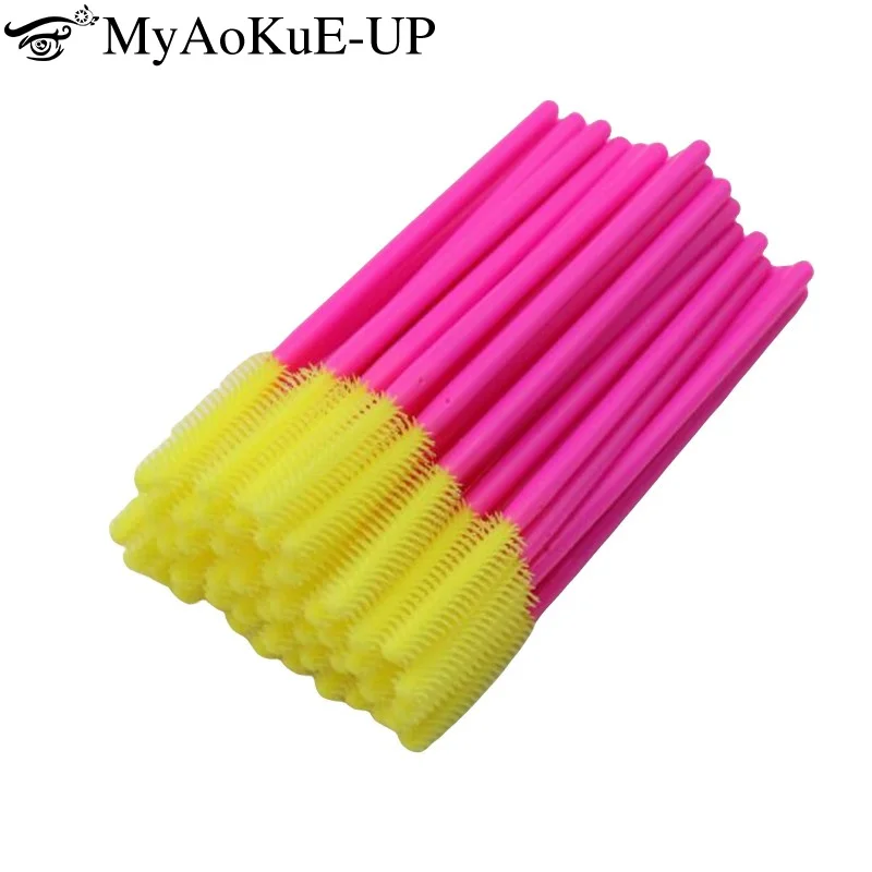 Top Trends: 50pcs Disposable Silicone Eyelash Brushes Mascara Wands Applicator Eyebrow Comb Microbrush Lash Extension Supplies Makeup Tools Shoppable Styles