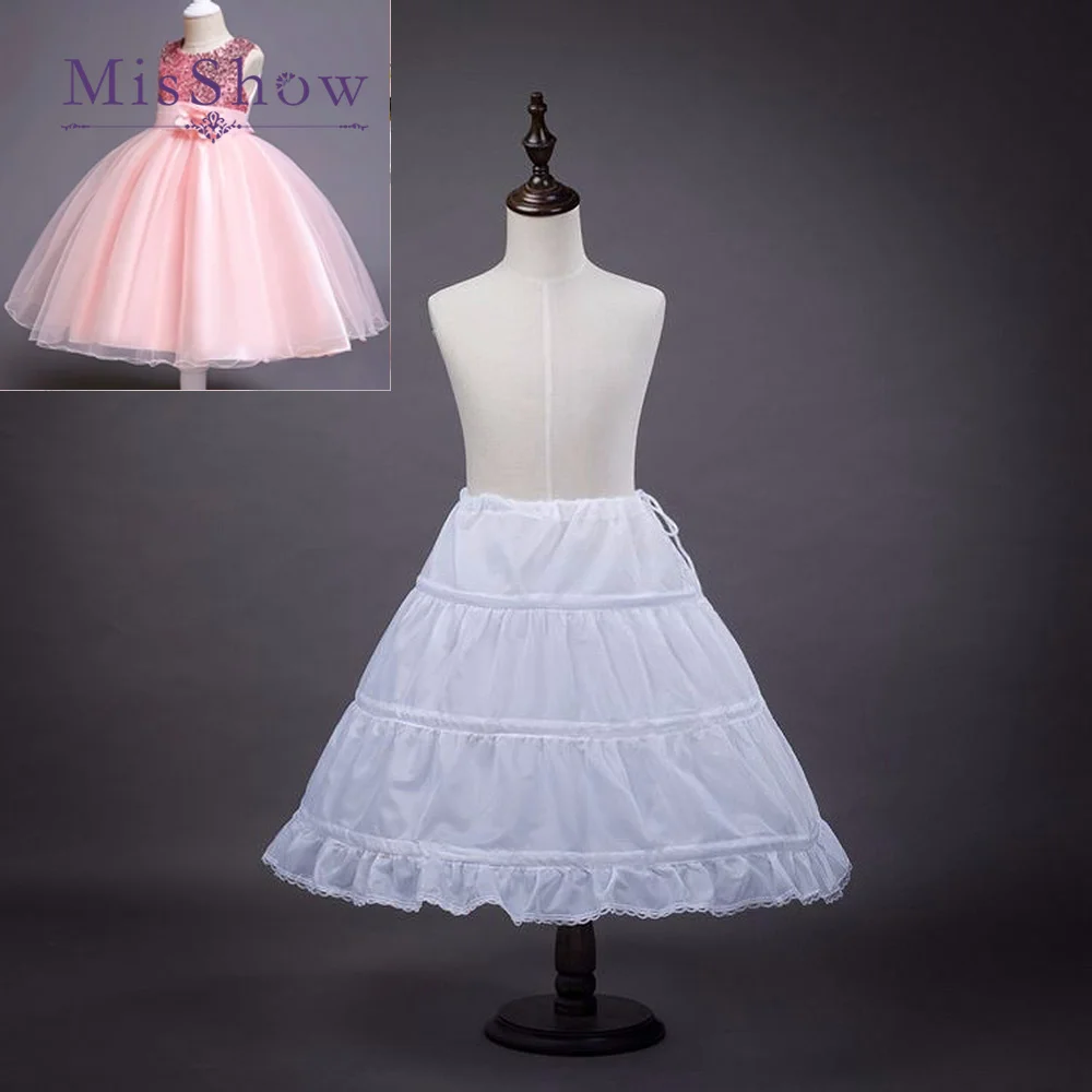 Top Trends: MisShow White Children&#039;s Petticoat TUTU Fluffy Dress Kids Short Flower Girl Dress 3 Hoops 45cm / 18 Inch Underskirt Gilrs Shoppable Styles