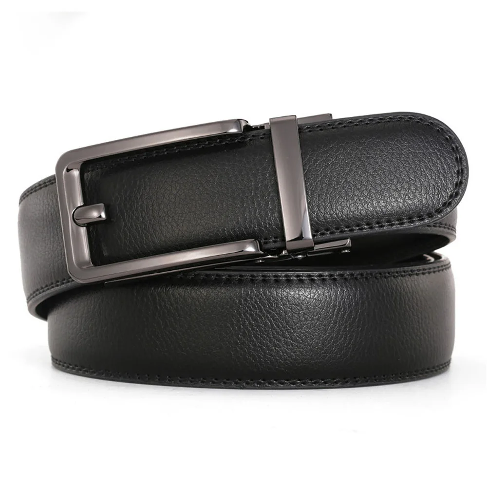 Top Trends: Cheapify Dropshipping Automatic Belt With Imitation Needle Buckle Western Men Leather Belts Shoppable Styles - Image 2