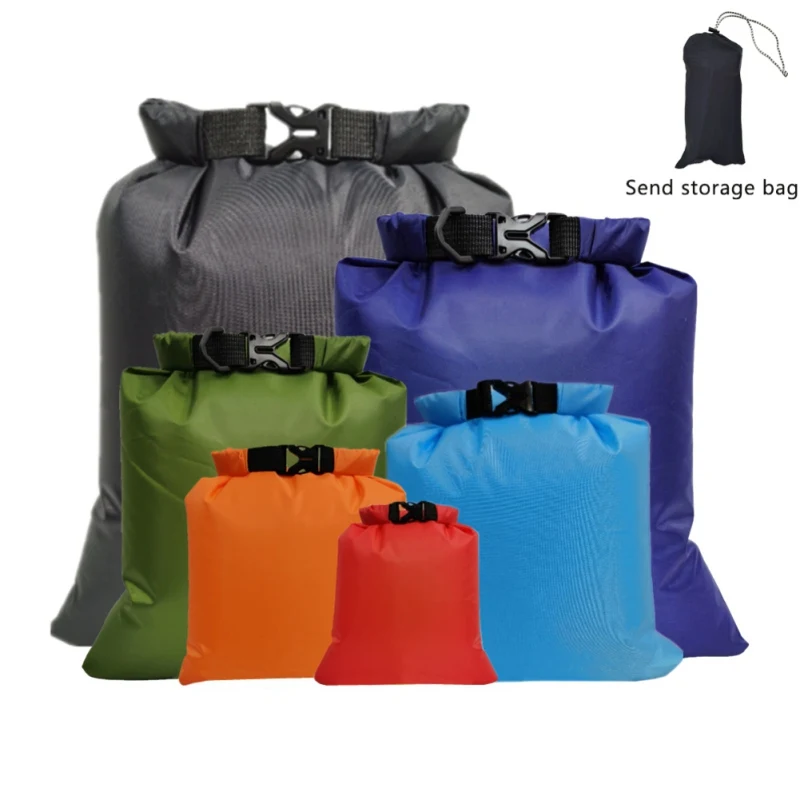 Top Trends: 1.5 / 2.5 / 3 / 3.5 / 5 / 8L 6Pcs Waterproof Dry Bag Sack For Swimming Rafting Kayaking River Trekking Floating Canoing Boating Shoppable Styles