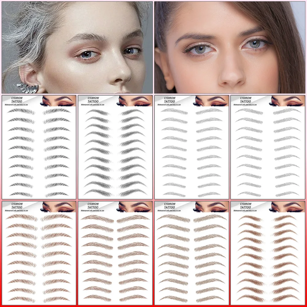 Top Trends: 6d Imitation Ecological Eyebrow Tattoo Stickers A Variety Of Eyebrow Shape Waterproof Natural 3d Lazy Eyebrow Stickers Shoppable Styles