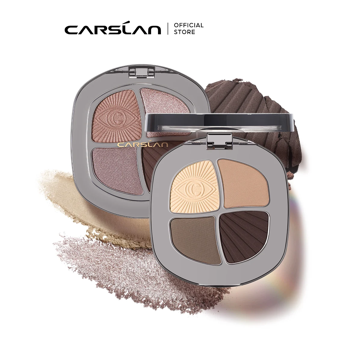 Top Trends: CARSLAN Smart Big Eyes 4 Color Eyeshadow Palette Blue Green Brown Nude Matte Shimmer Glitter Smoky Eye Shadow Makeup Longlasting Shoppable Styles