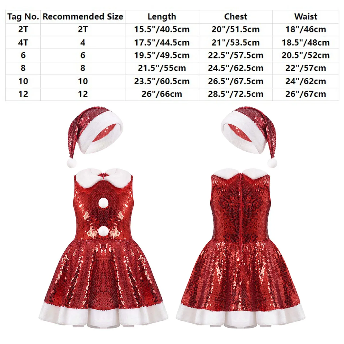 Top Trends: Kids Christmas Costume Sleeveless Sequins Ballet Tutu Dress Figure Skating Gymnastics Leotard Jazz Latin Performance Dancewear Shoppable Styles - Image 3