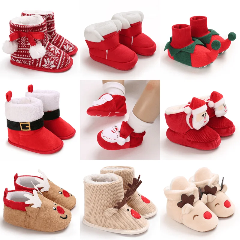 Top Trends: Cute Winter Baby Girl Boy Keep Warm Shoes Muply Christmas Elk First Walkers Anti-slip Newborn Toddler Infant Girl Footwear Shoes Shoppable Styles