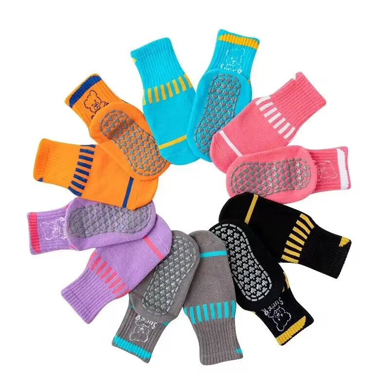 Top Trends: Anti-slip Baby Socks Soft Breathable Sweat Absorption Comfortable Boys Girls Adults Floor Socks With Non-slip Silicone Bottom Shoppable Styles