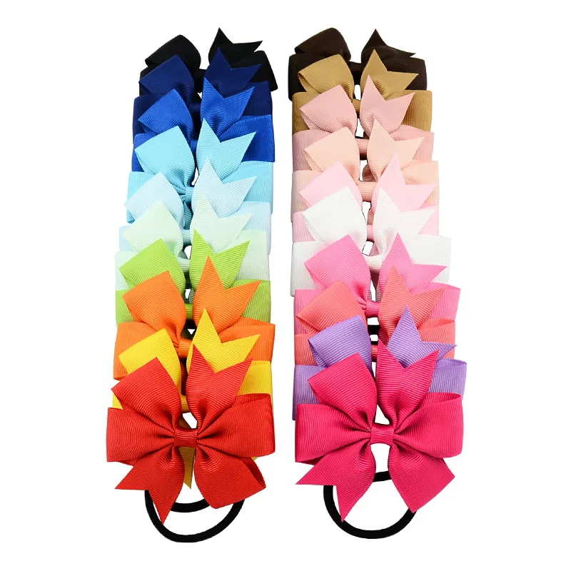 Top Trends: 3.15 Inch Girl Boutique Grosgrain Ribbon Bow Elastic Hair Tie Rope Hair Band Bows With Kids Hair Accessories 610 Shoppable Styles