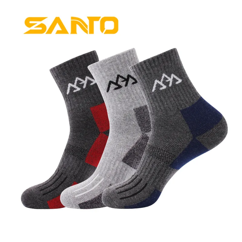 Top Trends: 3Pairs / lot 2023 New Brand Men Socks Winter Quick Dry Cotton Sock CoolMax Comfortable Male Socks Casual Terry Sock For Men Shoppable Styles