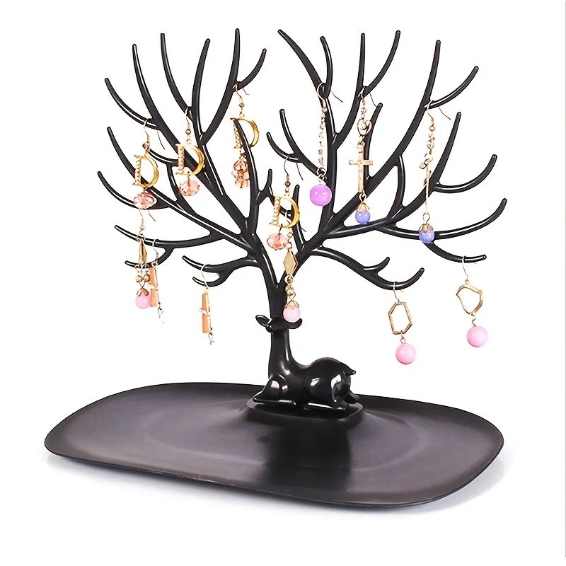 Top Trends: 1pc Creative Deer Horn Tree Charm Jewelry Organizer Earring Bangle Necklace Bracelet Display Holder Shoppable Styles