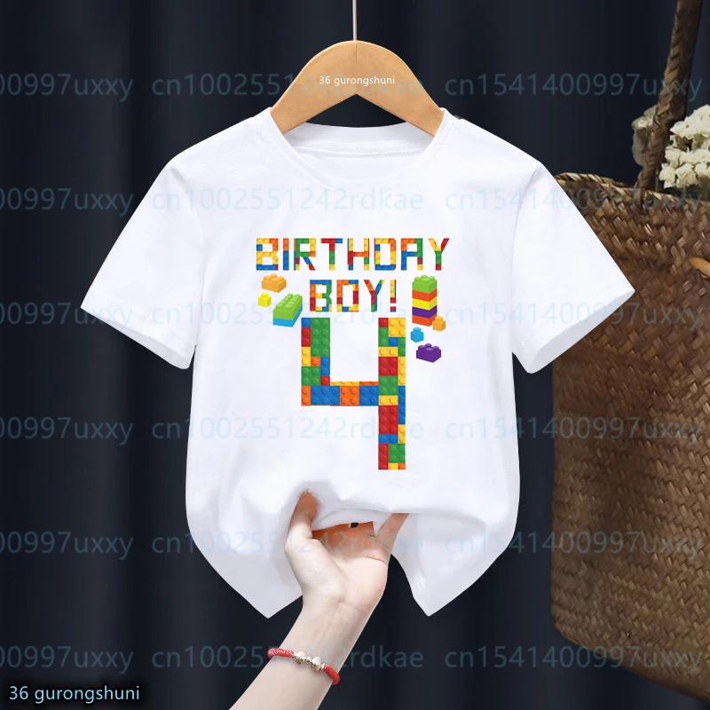 Top Trends: Kids 4-9th Birthday Master Builder Block Building Boys Tshirt Birthday Party Dress Cute Children Tshirt Boys Shirt Top Wholesale Shoppable Styles