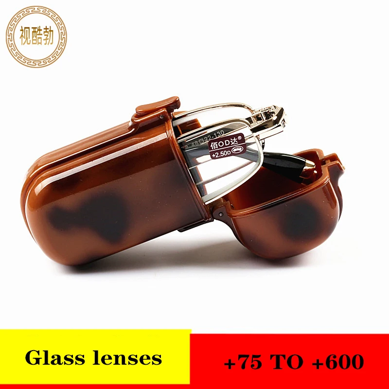 Top Trends: Portable Elegant Folding Reading Glasses Women Fold Temples Eyeglass With Case Belt Clip Presbyopic Glasses Shoppable Styles