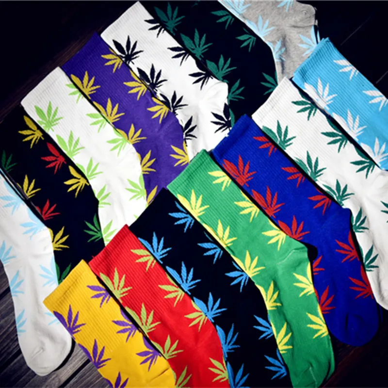 Top Trends: Winter High Quality Harajuku Chaussette Style Weed Socks For Women Men's Cotton Hip Hop Socks Man Meias Mens Calcetines Shoppable Styles - Image 2