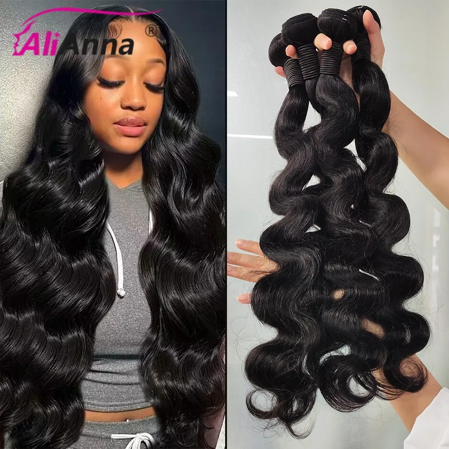 Top Trends: Body Wave Bundles Human Hair Brazilian Hair Extensions For Women 36 38 40 Inch Human Hair Bundles Brazilian Hair Weave Bundles Shoppable Styles