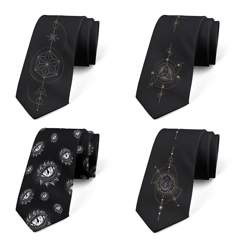 Top Trends: New Design Men Novelty Polyester Necktie Constellation Pattern Fun Fashion Cool Business Formal Tie Bar Club Daily Wear Tie Shoppable Styles